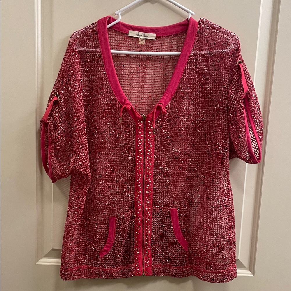 Coco Bianco Pink Sequin Blouse